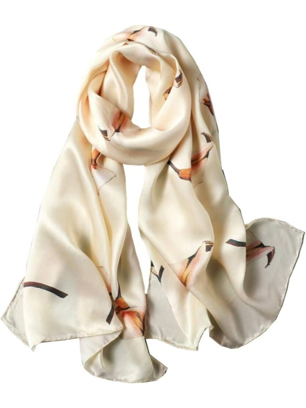 Luxurious 100% Silk Long Scarf - Large Oblong Shawl for Women, Gift Ready